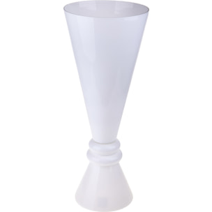 Vaso A Cono Con Piedistallo. Altezza 50 Cm - Pezzi 1 - 20X50X20cm - Colore: Bianco - Bianchi Dino - Decori Casa E Complementi