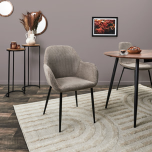Fauteuil Cotele Scott Beige - Lot de 2