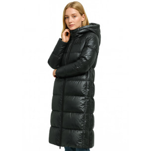 Abrigo para mujer ECOON Niza long jacket - Verde Oscuro