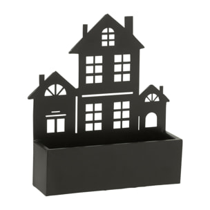 J-Line cache-pot murale Maison - métal - noir - small - 36 cm de hauteur