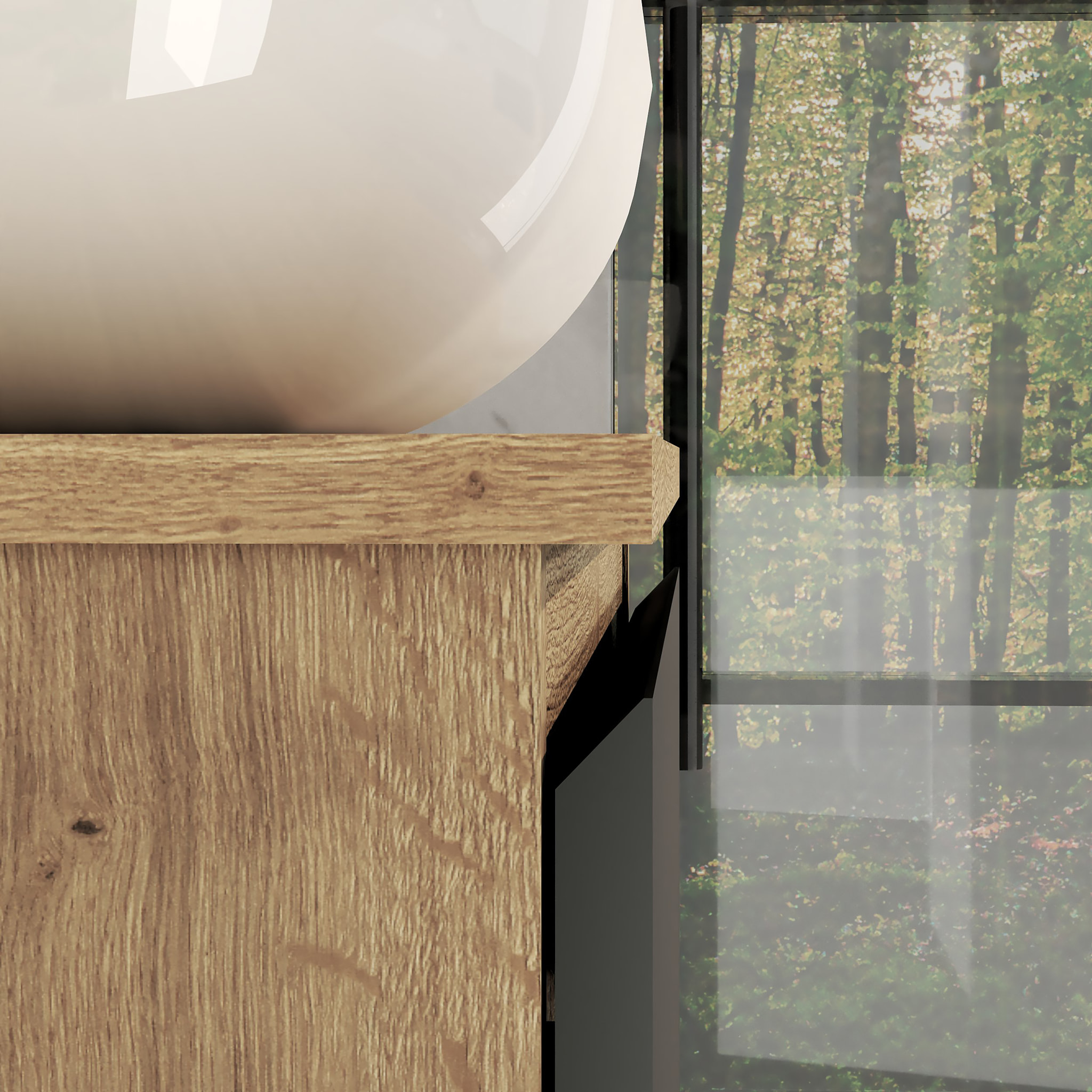 CONJUNTO DE BAÑO NIA | MUEBLE SUSPENDIDO | 60 CM NEGRO | DOS CAJONES | LAVABO SOBREPUESTO | NO INCLUYE ESPEJO | MUEBLE MONTADO| ALDAY