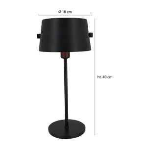 Lampe à poser en métal noir et doré TRENDY