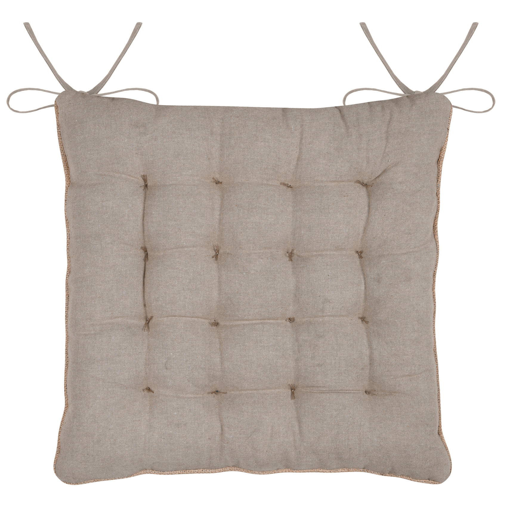 Galette de chaise florale ambiance apaisante - Naturel