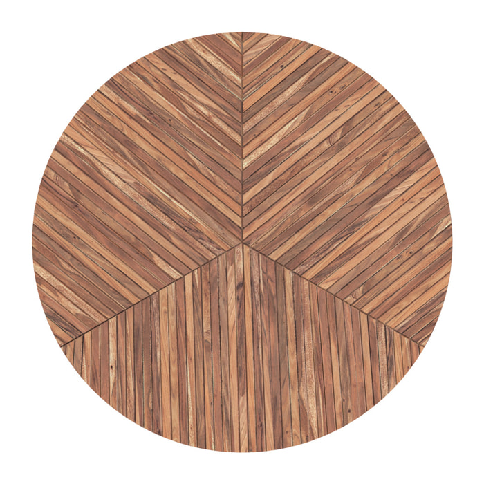 Table basse ronde en bois d'acacia D80 cm - Ella