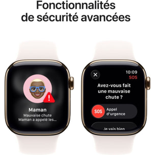 Montre connectée APPLE WATCH 42mm Tit Or / Rose Serie 11 S/M Cellular