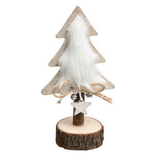 Décoration Sapin Bois  Fourrure