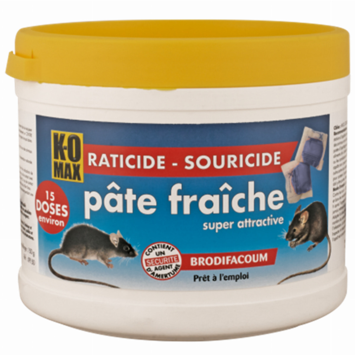 Raticide KOMAX pâte fraiche - 150 gr - XP150