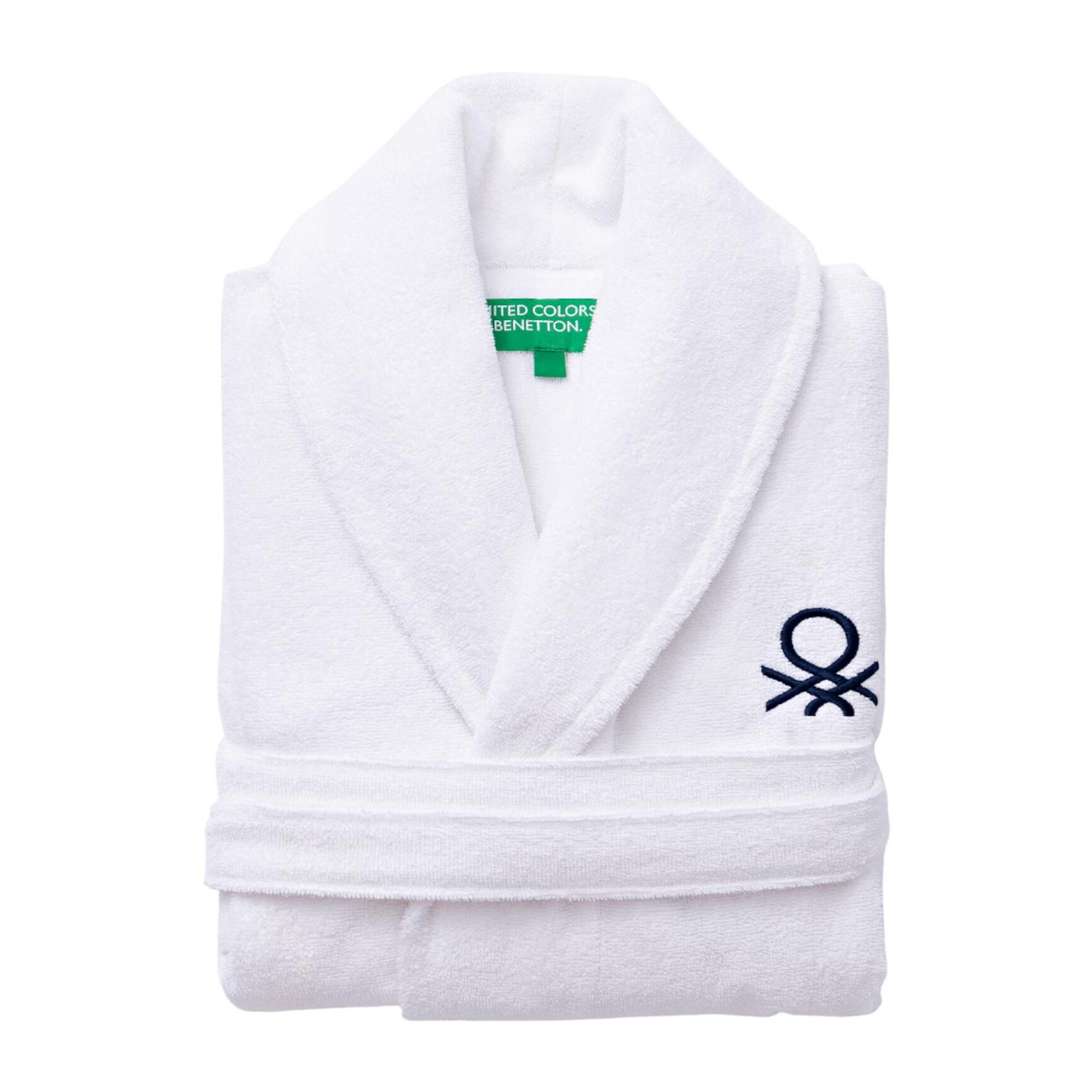 Albornoz 340gsm 100% algodon blanco benetton