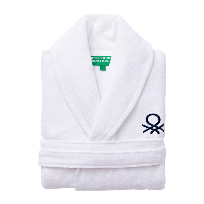 Albornoz 340gsm 100% algodon blanco benetton