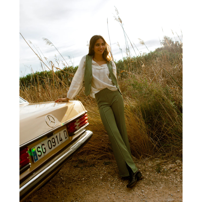 Pantalón de mujer recto estampado