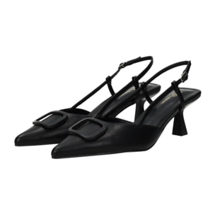 Décolleté sling back Donna Tata Italia Nero