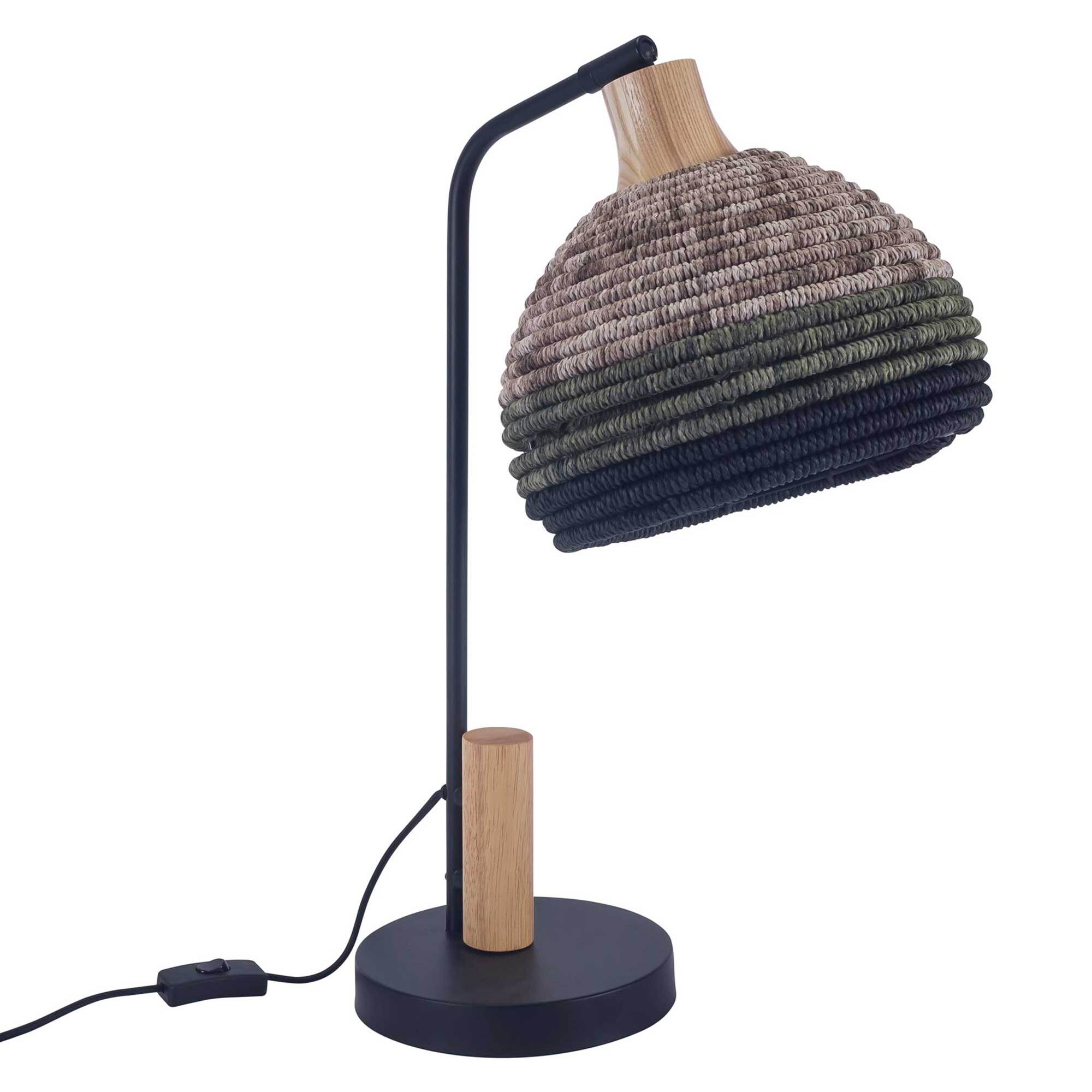 FORLIGHT Korg lampara sobremesa e negro para bombilla  E27