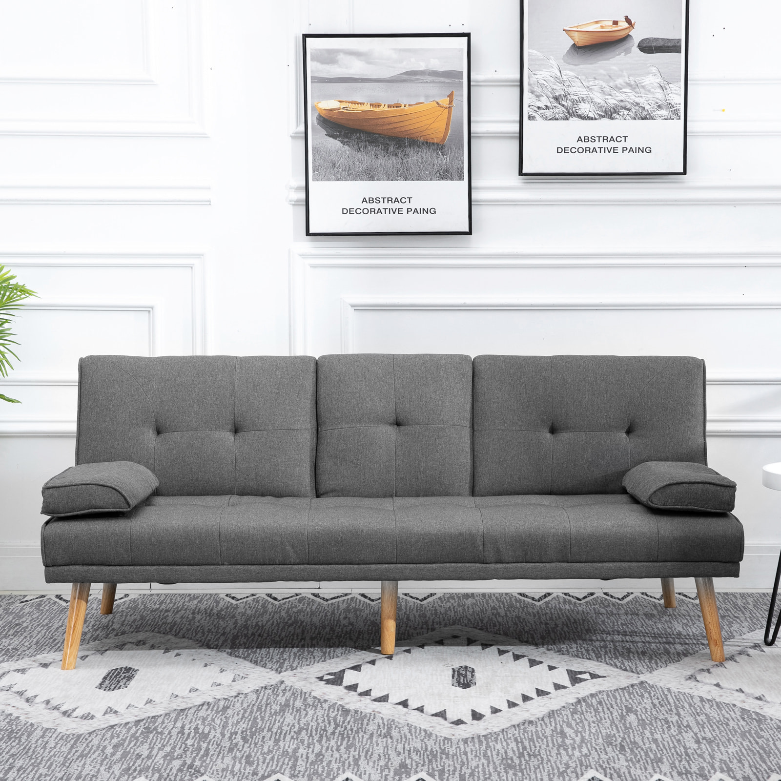 Canapé convertible 3 places design scandinave