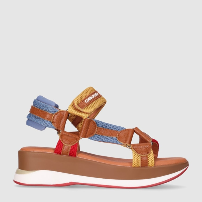 Sandalias de Tejido - Multicolor - Tacón: 5 cm