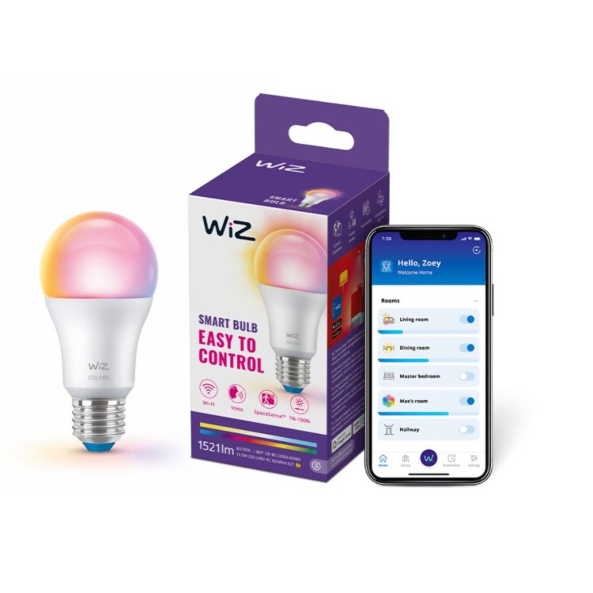 Ampoule LED connectée WIZ E27 Couleur 100W