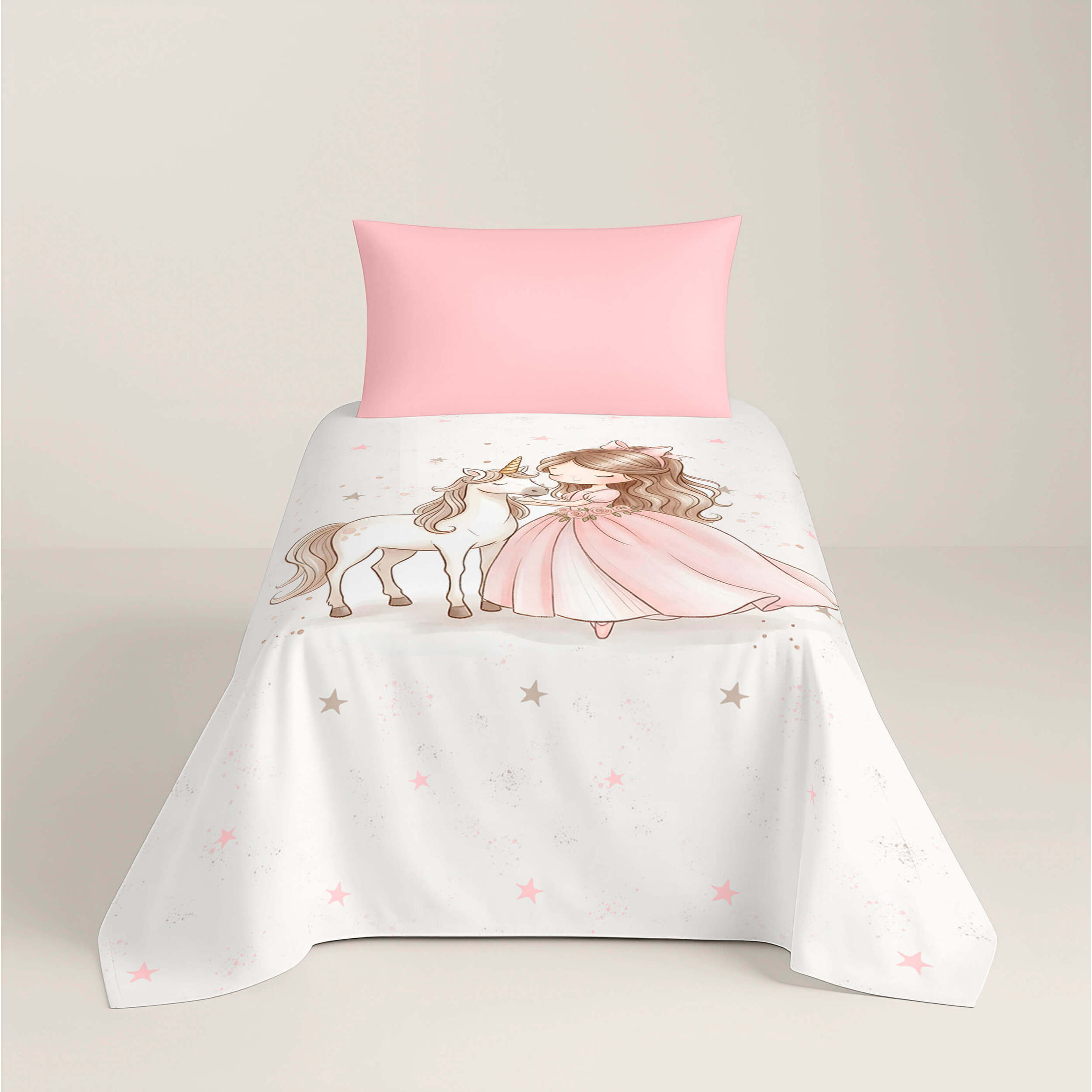 Funda Nórdica Estampada - Infantil - 100% Algodón - Incluye 1 Funda de Almohada - Martina