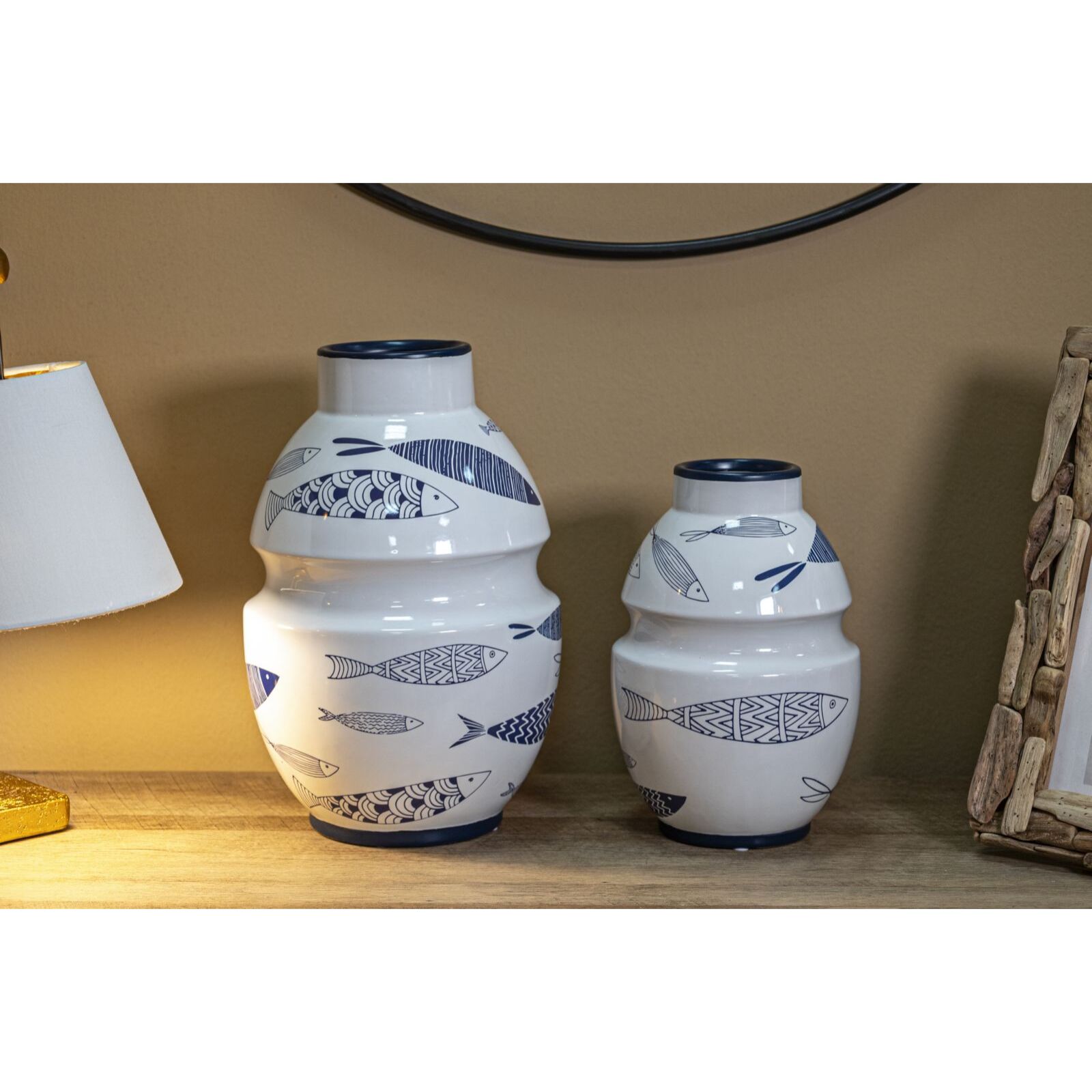 VASO CERAMICA FISH CM Ø 21X31