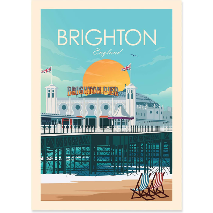 Affiche - Brighton England - Studio Inception