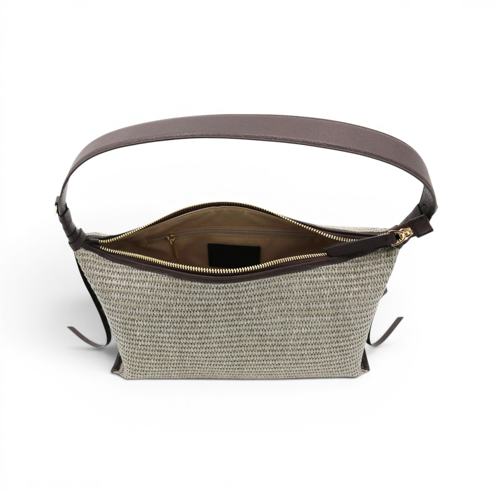 Borsa a spalla Cheval Firenze Laila Mini S/S Testa di Moro (Rafia Greige)