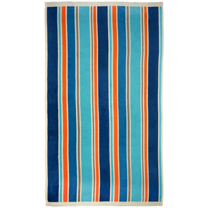 Serviette de plage éponge velours Jacquard - Zamora - 100x175cm - 470g/m²