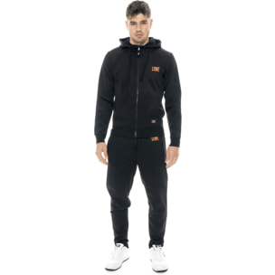 Tuta da uomo in tessuto tecnico con cappuccio e zip Leone 1947 Tech