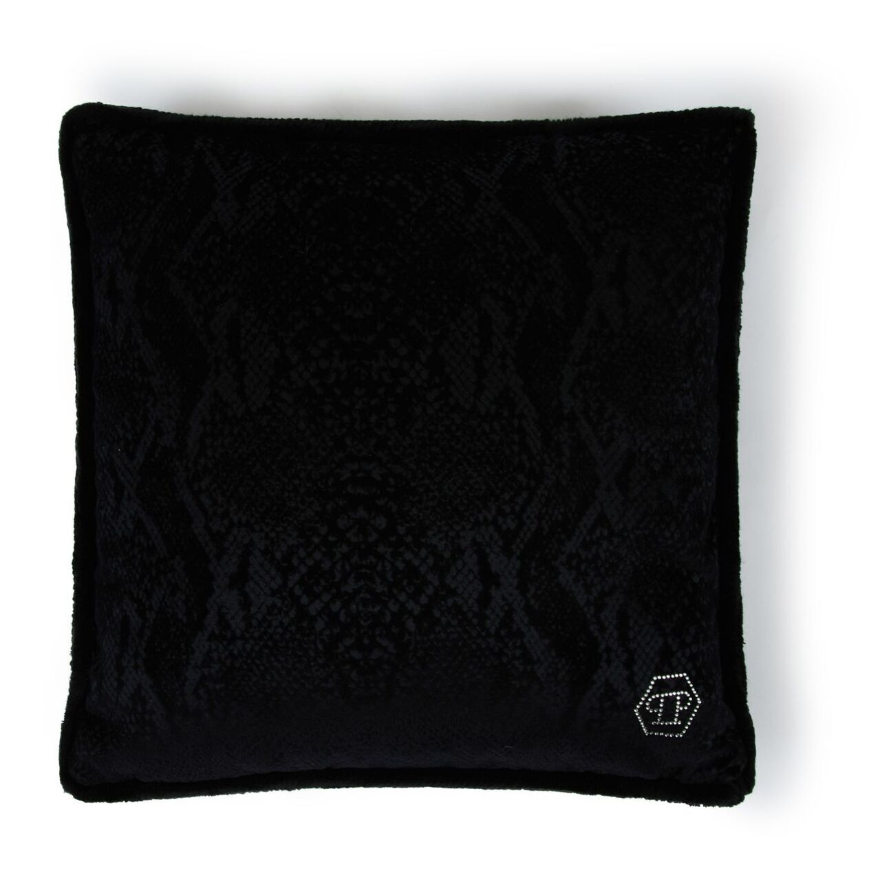 PHILIPP PLEIN Velvet Cushion Python Print 40x40