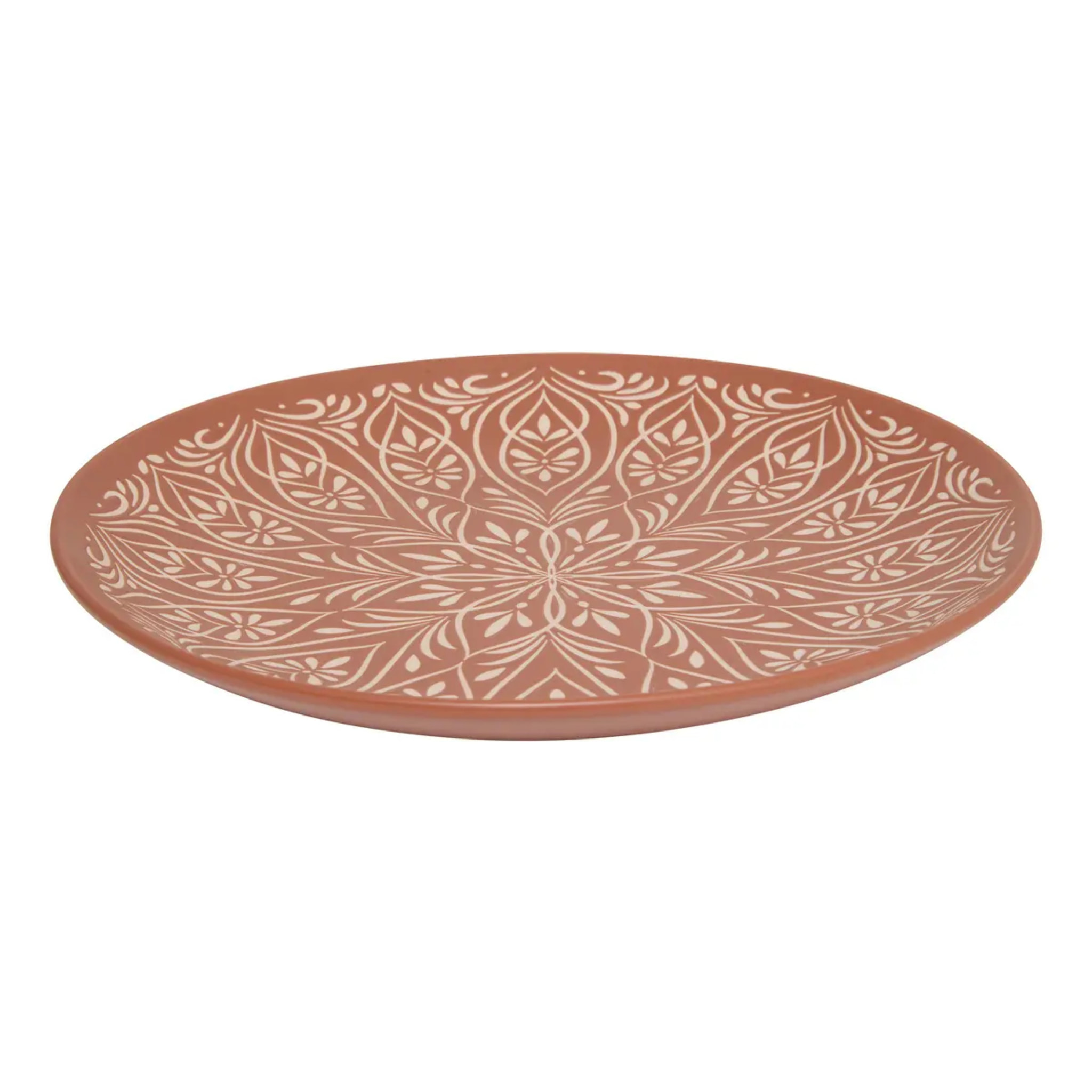 Lot de 6 Assiette plate Ines D27cm terracotta