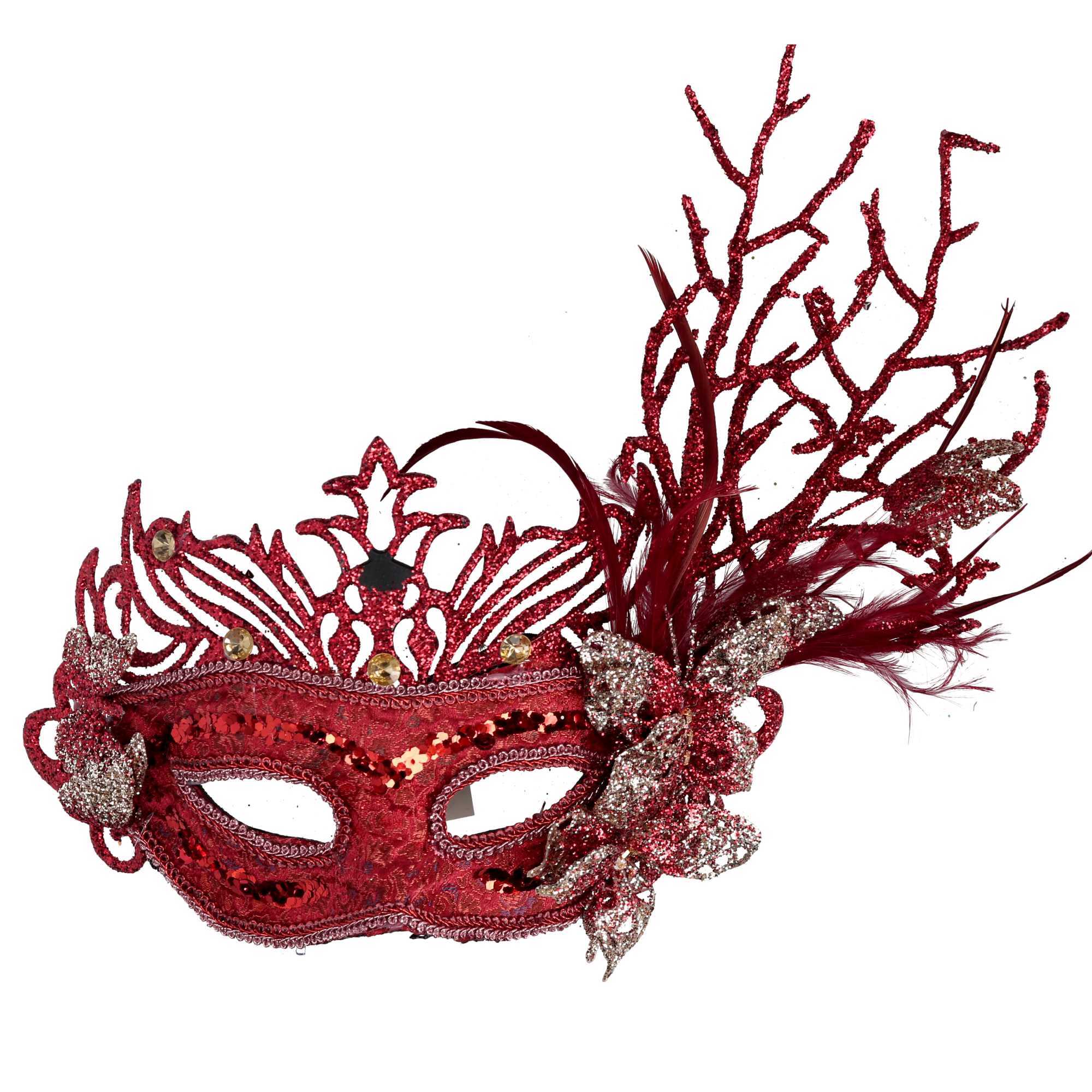 Maschera in plastica rosso cm30