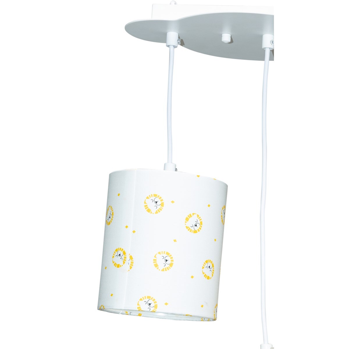 Suspension lumineuse en coton blanc