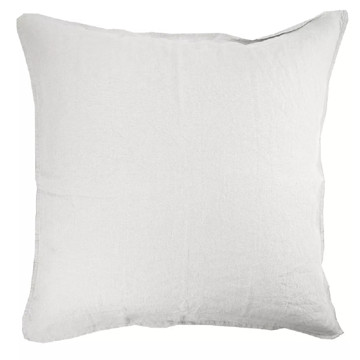 Taie d'oreiller pur lin lavé 160 g/m² uni blanc Syracuse white