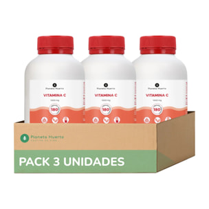 Pack 3xVitamina C 1000 mg Planeta Huerto 180 cápsulas vegetales