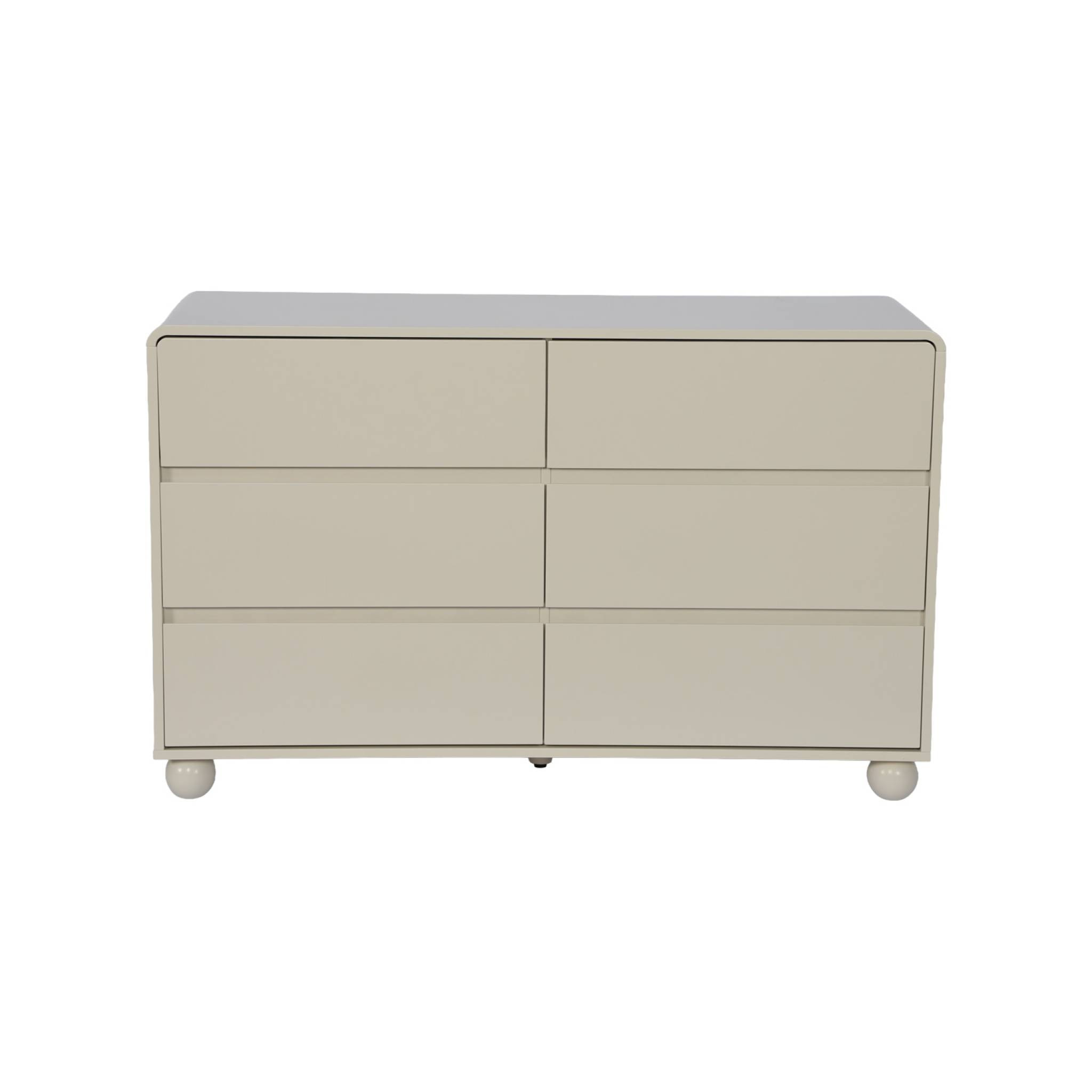 Commode enfant décor bois laqué 6 tiroirs NOUSHKA