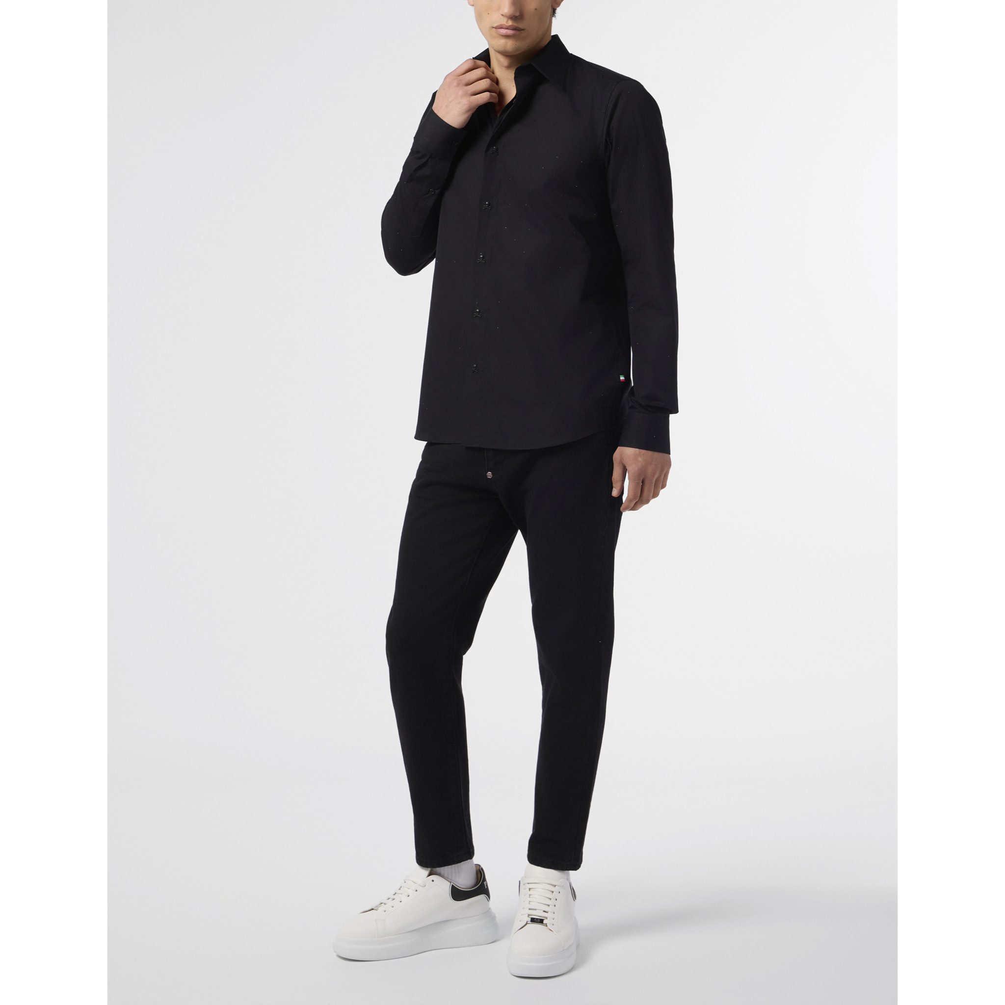 PHILIPP PLEIN Sugar Daddy Cut Shirt All-Over Strass