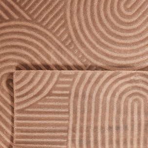 BIANCA - Tapis motif en relief Mocca