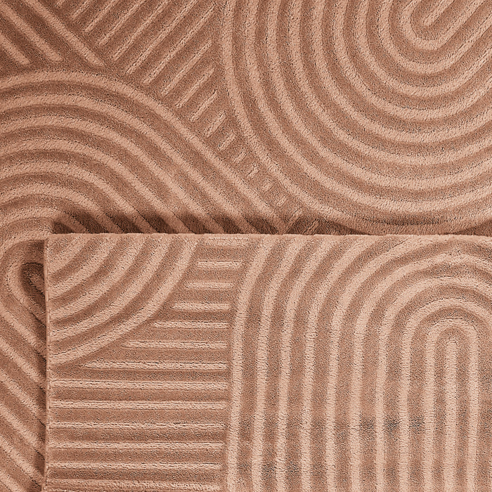 BIANCA - Tapis motif en relief Mocca