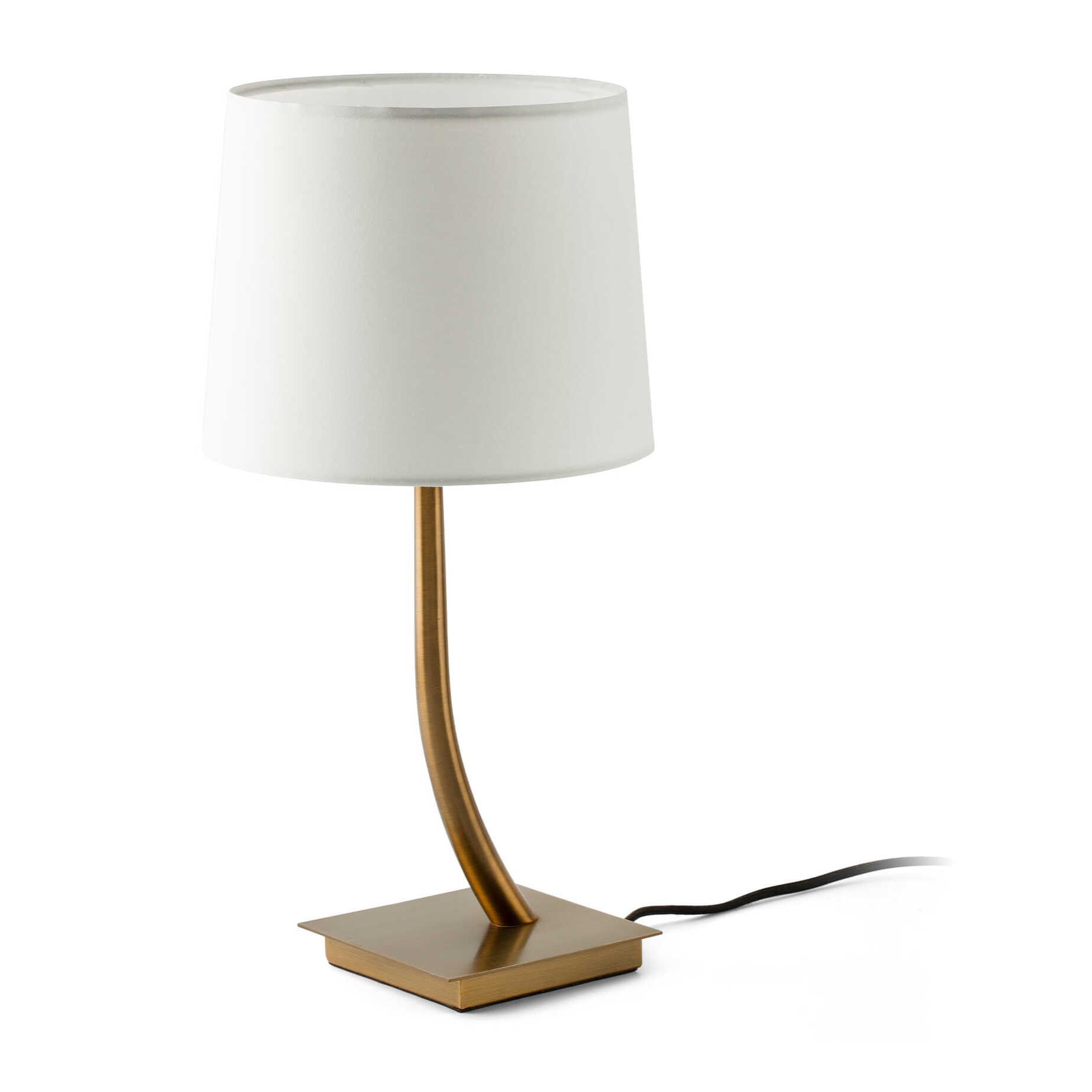 REM Lampe de table bronze/blanc