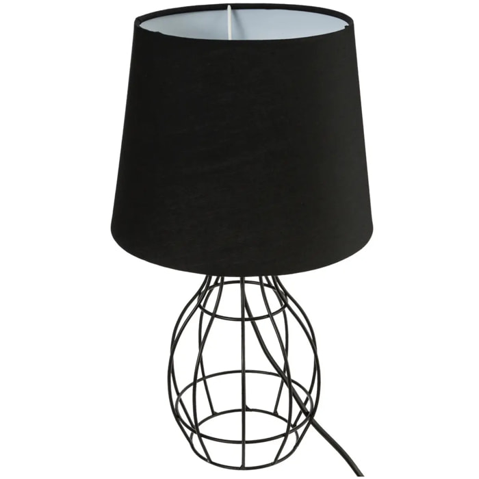 Lampe filaire "Moca" métal noir H35cm