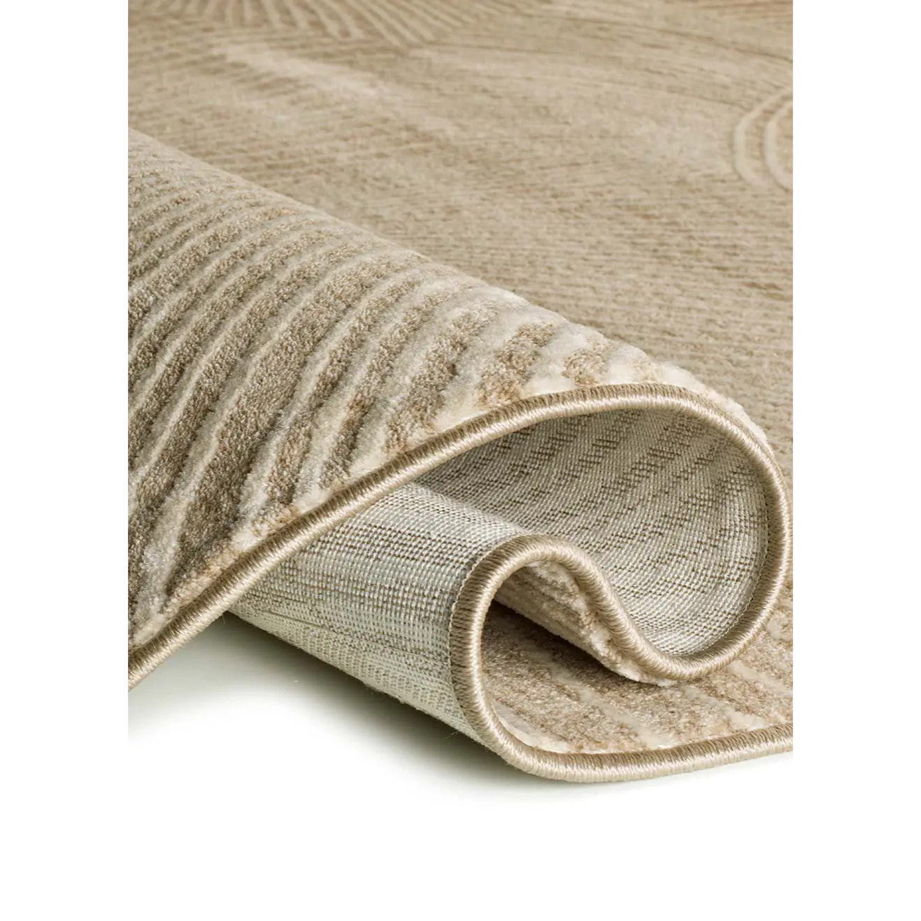 ONA Alfombra geométrica con flecos beige, varias medidas disponibles.