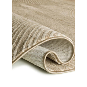 ONA Alfombra geométrica con flecos beige, varias medidas disponibles.