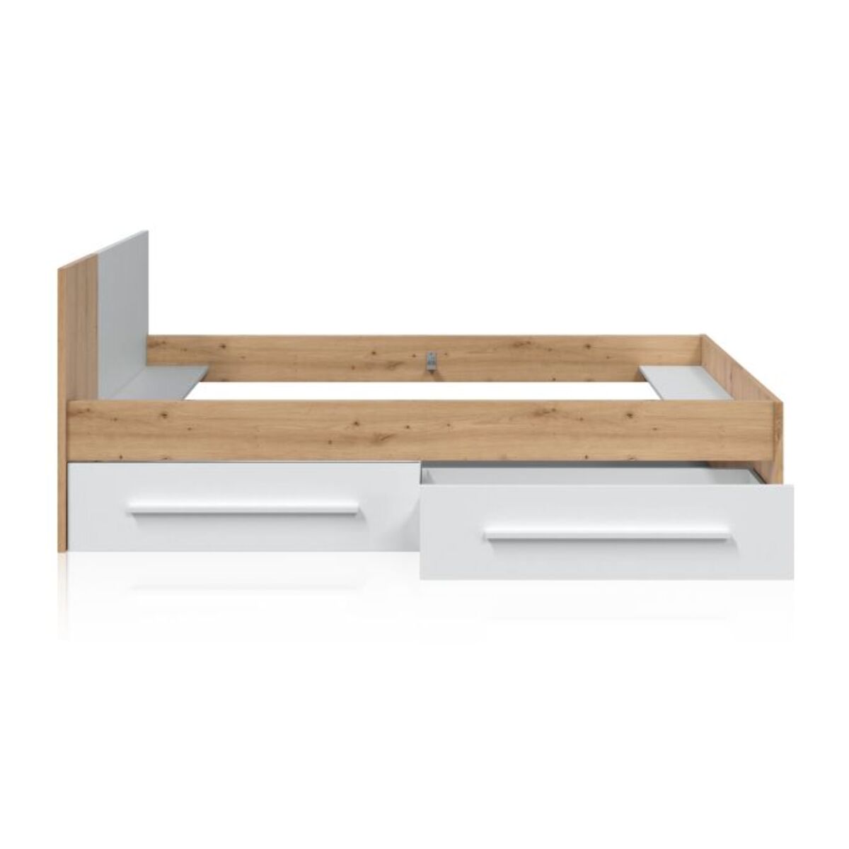 Cama Dess Blanco Artik (Blanco Mate) - Roble Nodi
