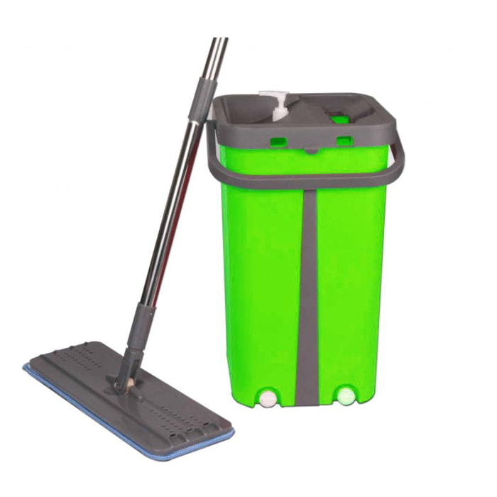 Balai Plat Microfibre Systeme d'Essorage vert Cenocco CC9077-GN