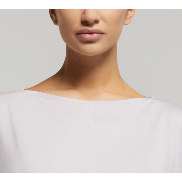 Maglia scollo barchetta in viscosa sostenibile vestibilità over