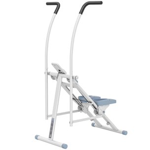 Stepper escalier pliable - stepper climber réglable - écran LCD multifonction bleu blanc