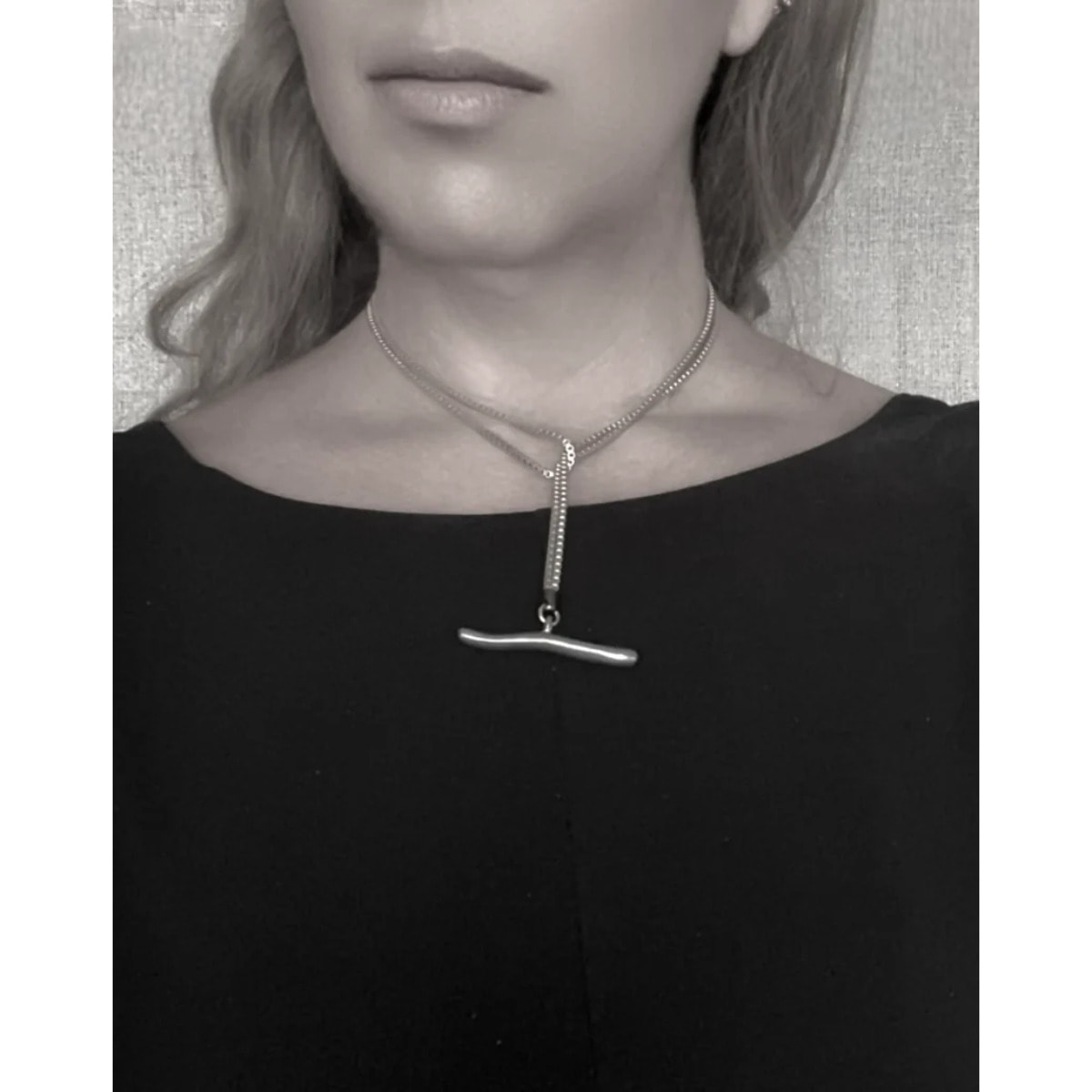 Collar Pendant doble o largo 90 plata 10µ