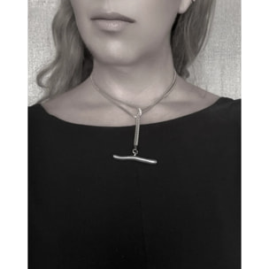 Collar Pendant doble o largo 90 plata 10µ