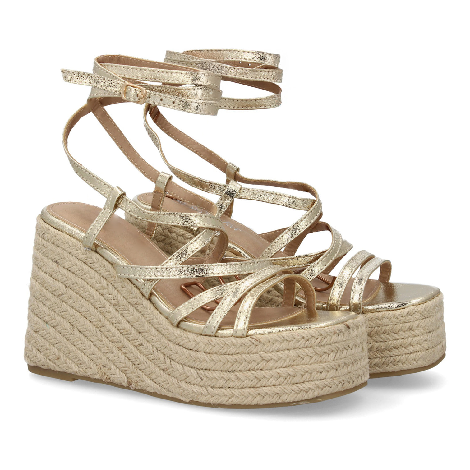 Sandalia romana cuña alta plataforma para mujer