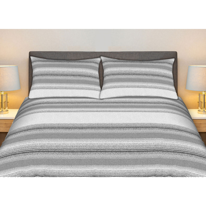 Completo Lenzuola 100% Cotone Effetto Seta Creo Grigio CN