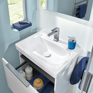 Mitigeur lavabo Architectura Square avec tirette Chrome