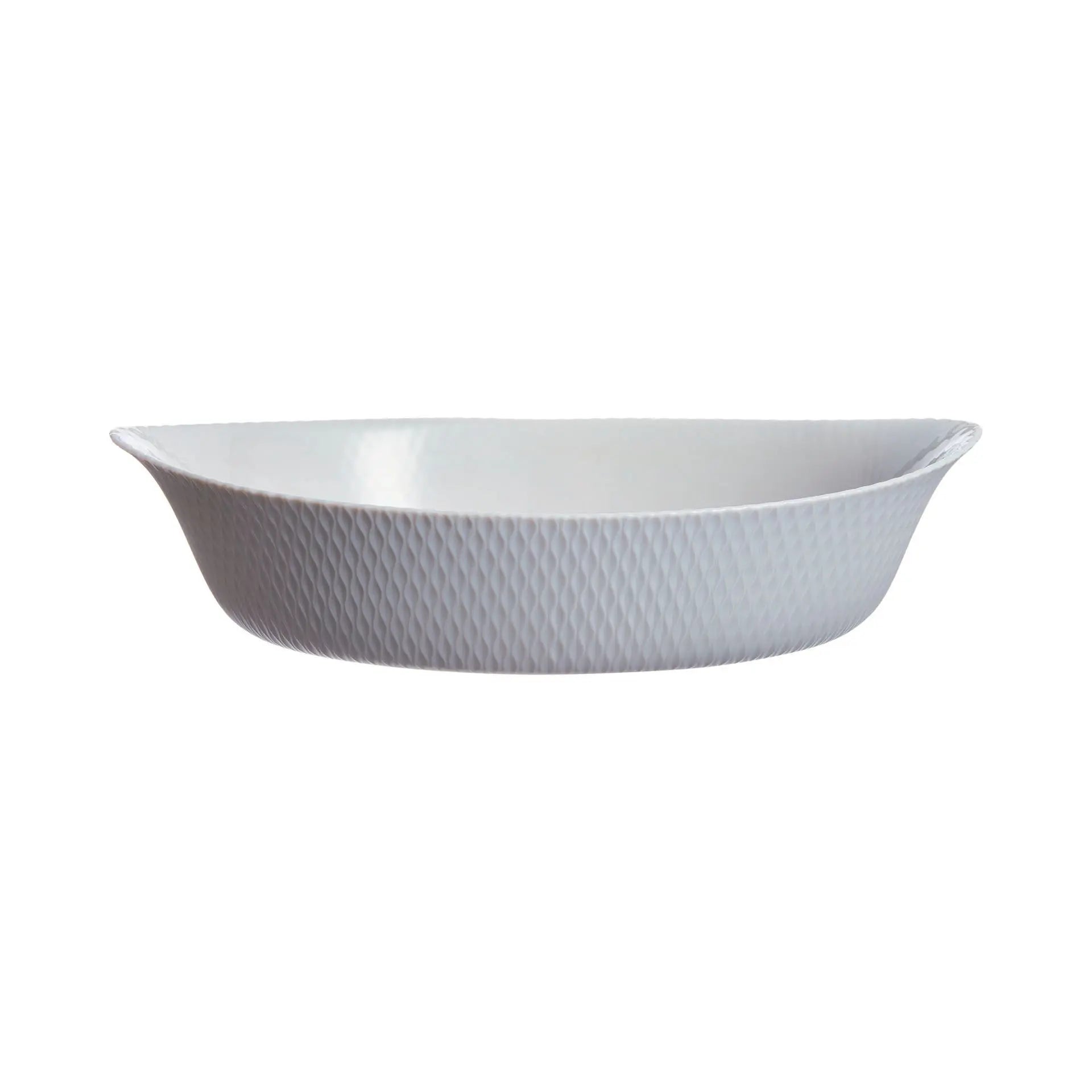 Plat ovale gris 29x17 cm en opale - Smart Cuisine Wavy Granit - Luminarc