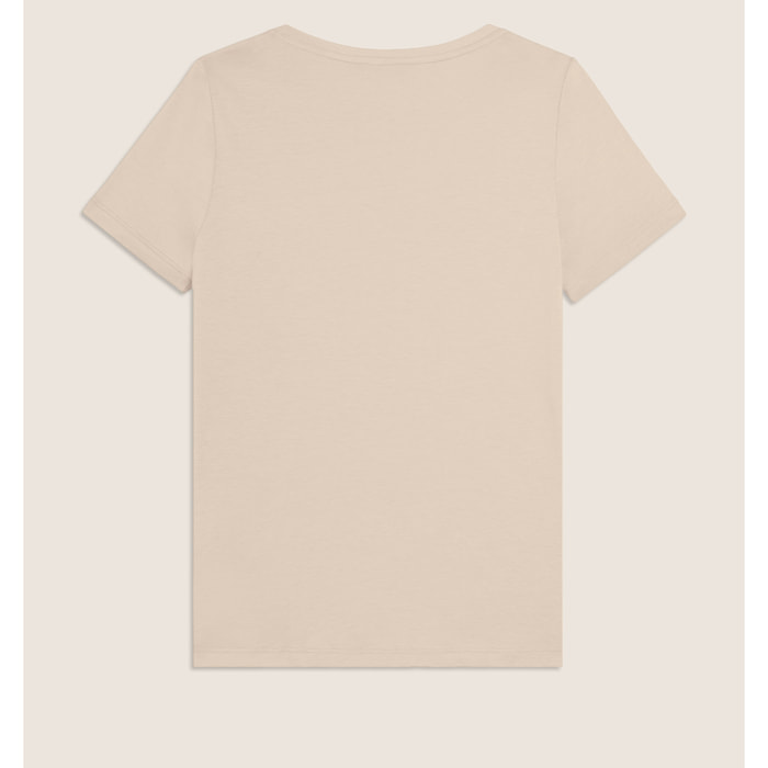 T-shirt in Jersey con Ricami Floreali